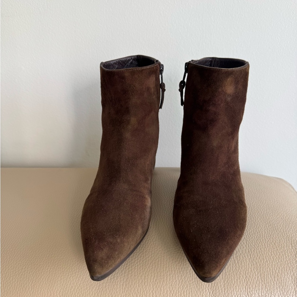 Stuart Weitzman Dark Brown Ankle Booties